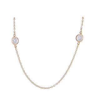 Tiffany &amp; Co Elsa Peretti Diamonds by the Yard 18k Gold Necklace