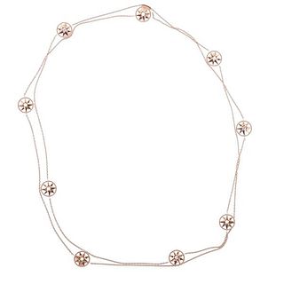 Christian Dior 18k Gold Opal Diamond Necklace 