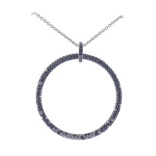 Bucherer Black Diamond 18k Gold Circle Pendant Necklace