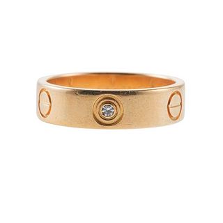 Cartier Love 18k Gold Diamond Band Ring