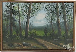 Victor Shearer (American 1872-1951), oil on canvas landscape, signed lower left and dated 1944