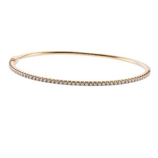 Tiffany &amp; Co 18k Gold Diamond Bangle Bracelet