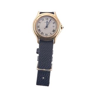Cartier Cougar 18k Gold Watch 