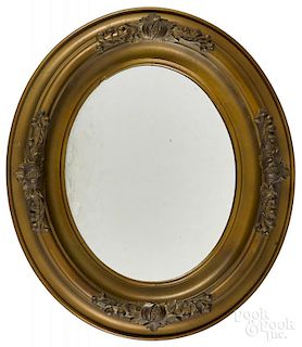 Victorian giltwood mirror, late 19th c., 14 1/2'' x 12 1/4''.