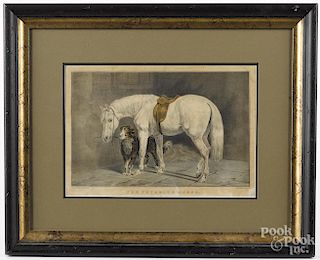 N. Currier, color lithograph, titled The Favorite Horse, 8 1/4'' x 13''.