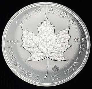 2021 Canada $5 Maple Leaf 1 ozt .9999 Silver 