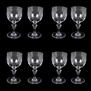 Eight Baccarat Normandie Water Goblets