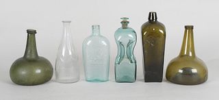 Six Glass Bottles, 18th-20th Century