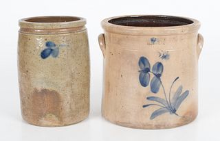 Two Pennsylvania Salt Glazed Stoneware Jars