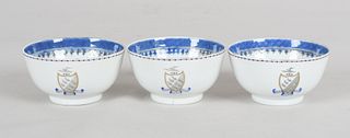 Three Chinese Armorial Bowls
