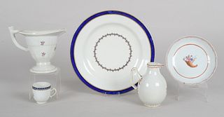 Five Pieces of Chinese Export Porcelain