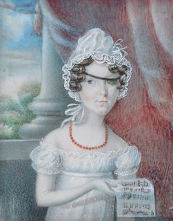 Portrait Miniature of a Girl with Eye Patch