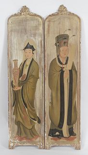 A Pair of Vintage Palladio Chinese Style Panels