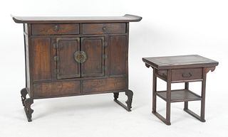 Chinese Cabinet and Small Stand