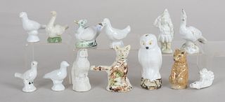A Group of Porcelain Figural Whistles