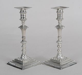 A Pair Sterling Candlesticks , 1764, William Cafe