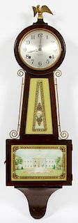 SESSIONS MOUNT VERNON REVERSE PAINTED BANJO CLOCK