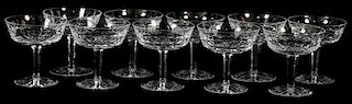 WATERFORD LISMORE CHAMPAGNES SET OF 10
