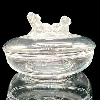 Lalique Crystal Covered Bowl Ophelie