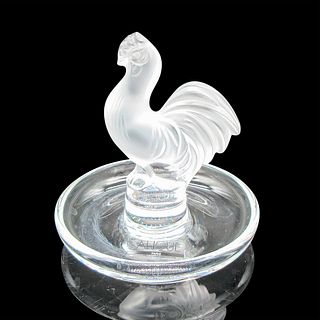Lalique Crystal Rooster Ring Tray