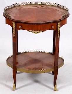 FRENCH-STYLE MAHOGANY SIDE TABLE