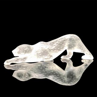 Marie-Claude Lalique (French, 1935-2003) Crystal Sculpture, Zeila Panther