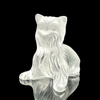 Lalique Crystal Figurine Yorkie Terrier