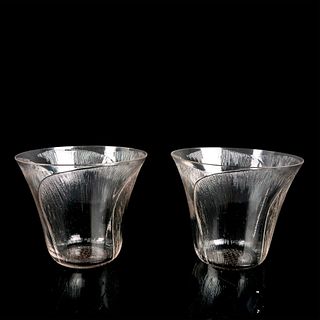 Pair of Lalique Glass Drinkware, Pavot