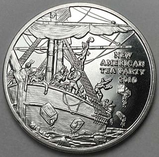 2010 New American Tea Party 1 ozt .999 Silver
