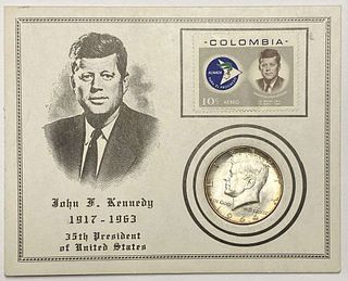 Rare Original 1964 John F. Kennedy Memorial Silver Medal First Day