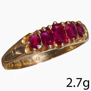 FIVE STONE RUBY RING