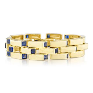 Sapphire Gold Plated Bracelet