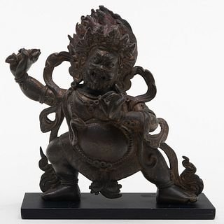 Tibetan Gilt-Bronze Figure of Vajrapani