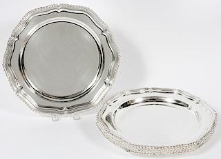 SILVERPLATE SERVICE PLATES 6 PIECES