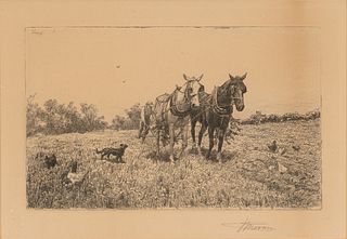 Peter Moran (1841 - 1914) Fall Ploughing
