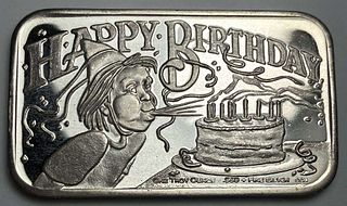 Vintage "Happy Birthday" 1 ozt .999 Silver Bar