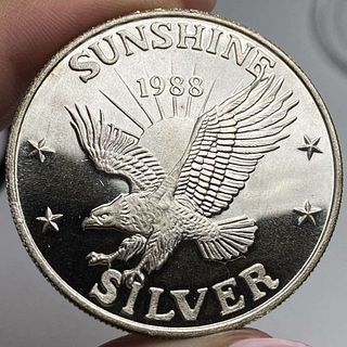Vintage 1988 Sunshine Mining Eagle Proof 1 ozt .999 Silver