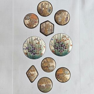 Collection of Ten Assorted Satsuma Buttons