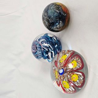 Grouping of 3 Paperweights