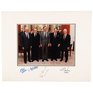 Four Presidents Signed Photograph - George Bush, Jimmy Carter, Gerald Ford, and Richard Nixon