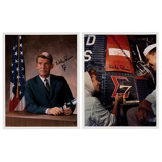 Wally Schirra (2) Signed Photographs