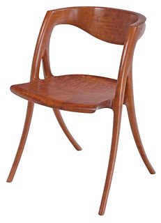 David Ebner Figured Cherry Side Chair