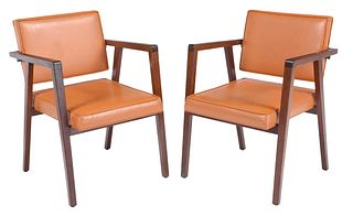 Pair of Franco Albini for Knoll "Luisa" Walnut Lounge Chairs