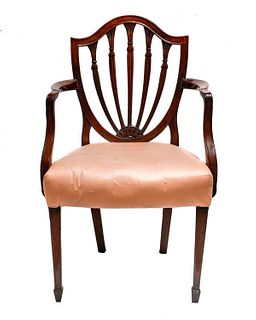 Federal Carved Mahogany Armchair.
