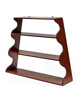 American Stained Pine Wall Shelf.
