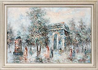 FRENCH OIL ON CANVAS PARIS