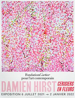 Damien Hirst CERISIERS EN FLEURS Exhibition Poster
