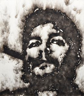 Large Sabino Guisu Smoke Painting, Che Guevara