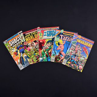5 Marvel Comics, SHOGUN WARRIORS #1, JOHN CARTER WARLORD OF MARS ANNUAL #1, MARVEL CLASSICS COMICS #1, TARZAN ANNUAL #1 & THE INVADERS ANNNUAL #1