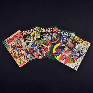 5 Marvel Comics, THE AVENGERS #44, #51, #54, #56 & #61